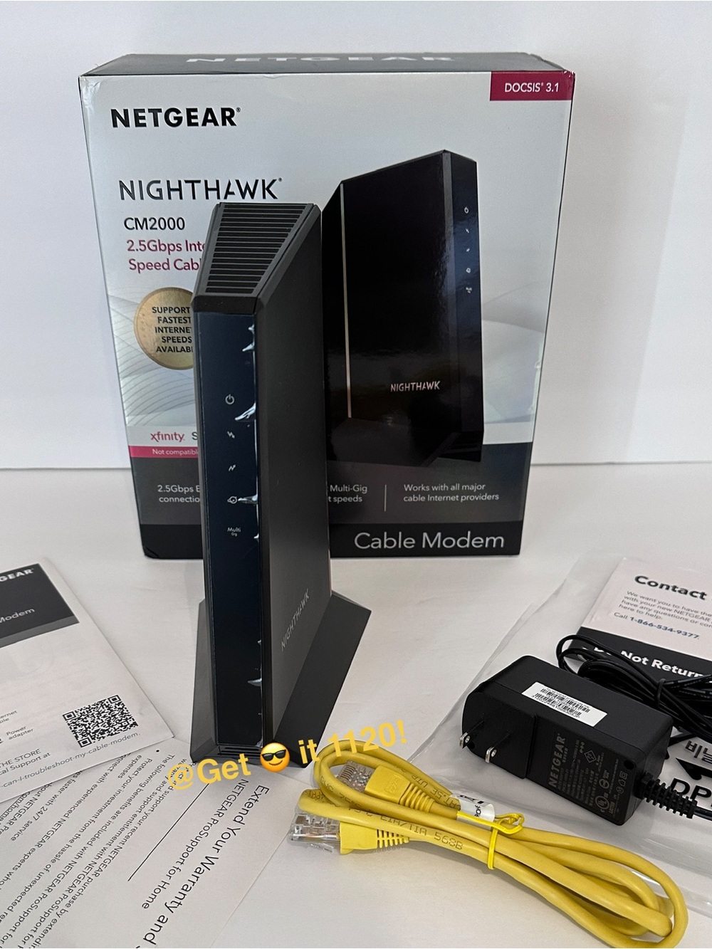 NETGEAR Nighthawk MultiGig Cable Modem CM2000 Compatible With All Cable Provider - Picture 3 of 12